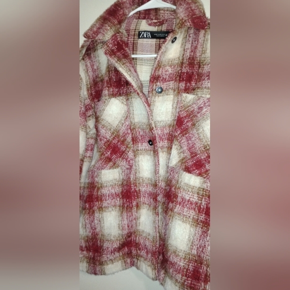 Plaid red shacket by zara size XS - Picture 9 of 13